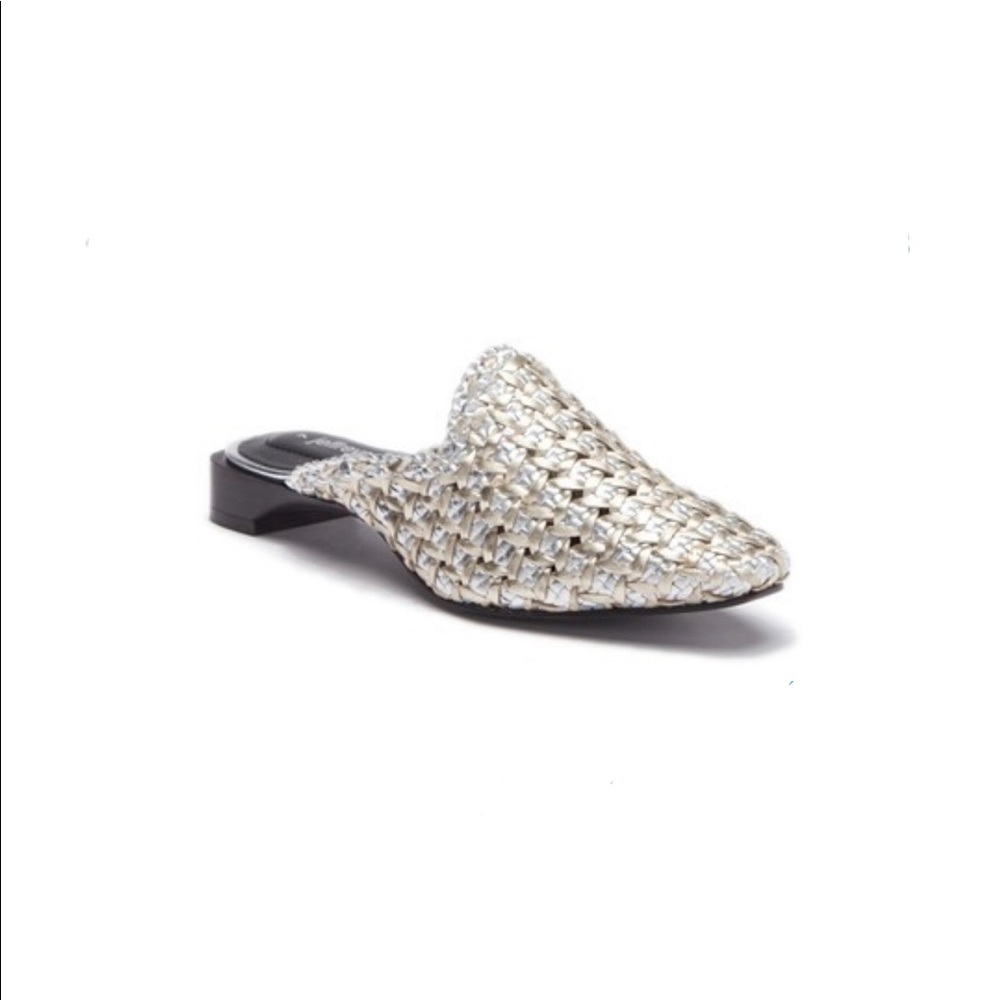Jeffrey Campbell Leather Woven Mule NWOT